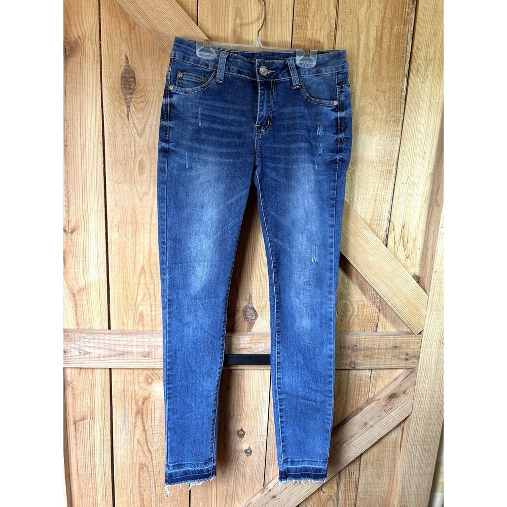 American Blue Skinny Jeans Dark Wash Ankle Trim Size 7